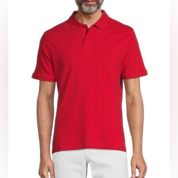 Roberto Cavalli Men's Embroidered Logo Polo Sz L Red Golf Short Sleeve Casual - Picture 1 of 10